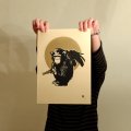 Singe or Gasch Série Wild Sérigraphie 1 couleur et pochoir Tiré à 22 exemplaires Papier écru 300g Signé et numéroté Dimension : 25 cm x 35 cm Année : 2016